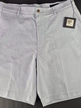 NWT Scott Barber Men's Shorts Size 36 - Classic Blue and White Pinstripe